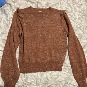 Women's Brown sequins and shiny Sweater